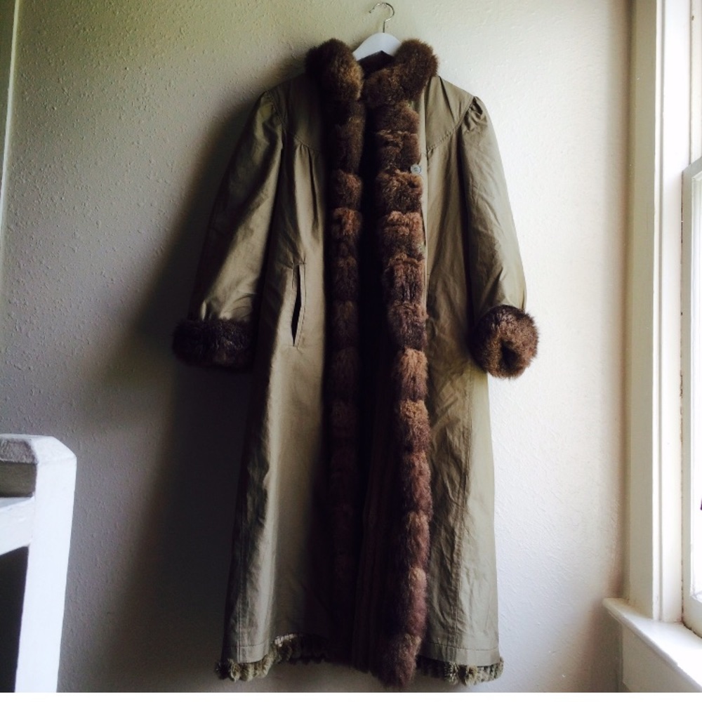 Hermes fur, full length, reversible coat